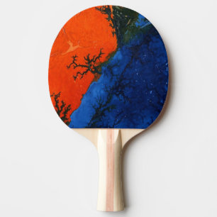 Raquette De Ping Pong "Feu de marais #4" Pagaie Abstraite Ping Pong