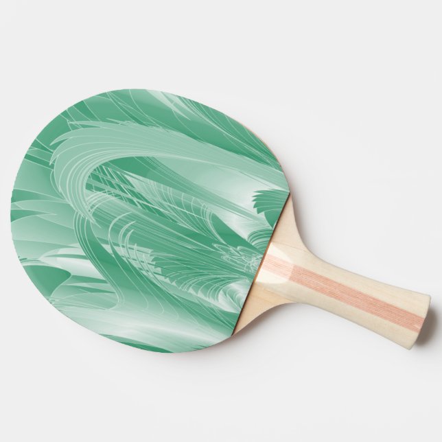 Raquette De Ping Pong Feuillage vert à la menthe (Côté)