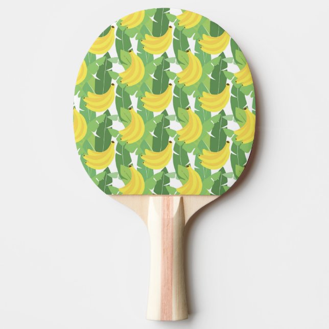 Raquette De Ping Pong Feuille de banane et motif de fruit (Devant)