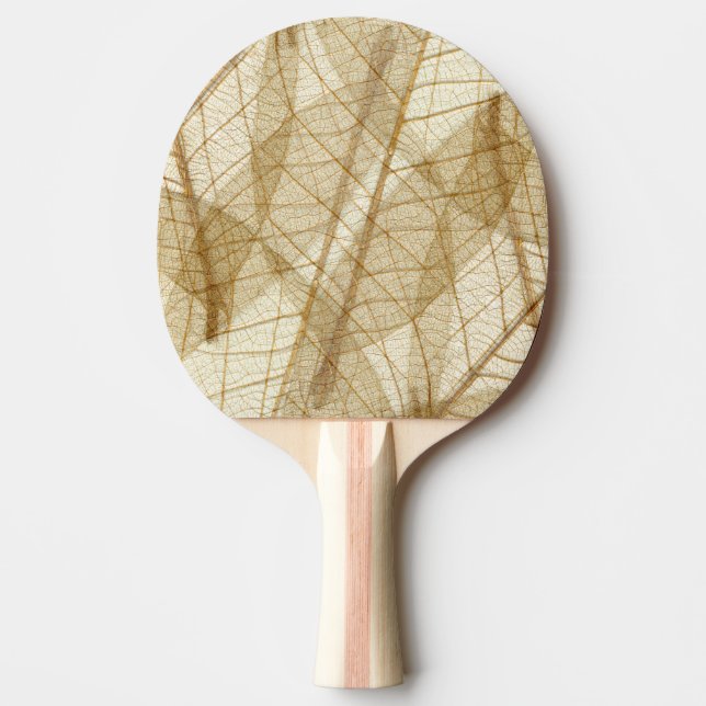 Raquette De Ping Pong Feuille de dentelle beige rustique (Devant)