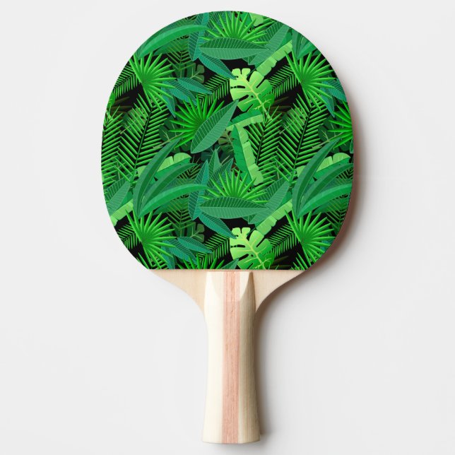 Raquette De Ping Pong Feuille de palmiers tropicaux (Devant)