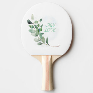 Raquette De Ping Pong Feuilles de l'Eucalyptus vert