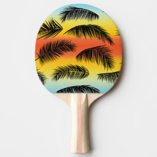 Raquette De Ping Pong Feuilles de palmiers : motif sans soudure.