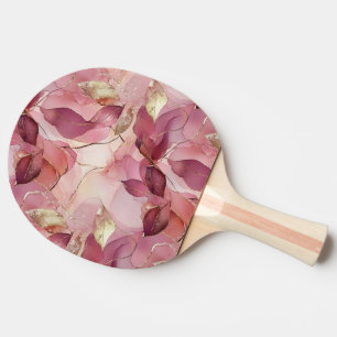 Raquette De Ping Pong Feuilles d'or rose