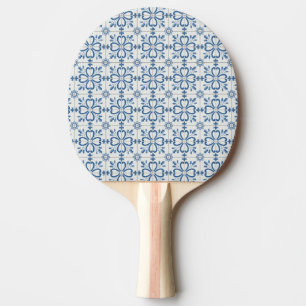 Raquette De Ping Pong Feuilles saints de Noël et pétales de fleurs