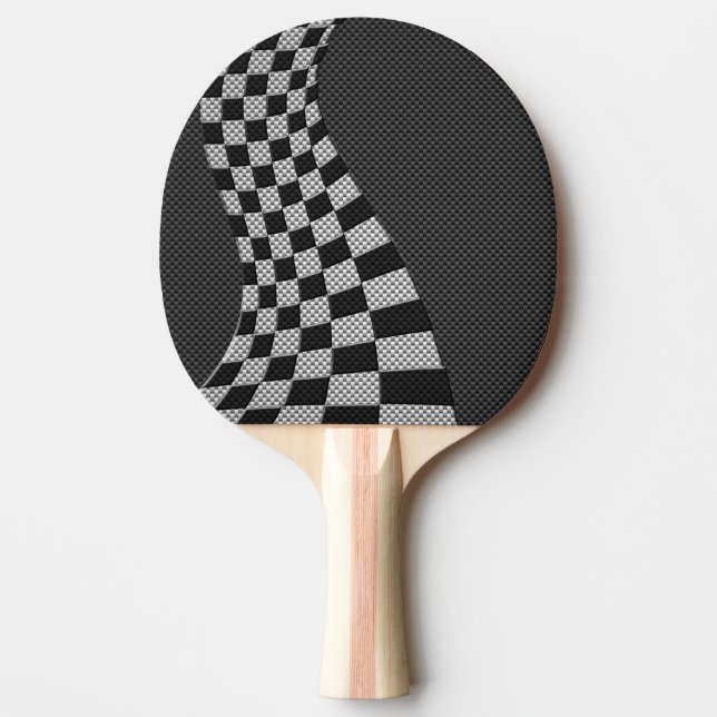 Raquette De Ping Pong Fibre de carbone comme course Drapeau Wave Print (Devant)