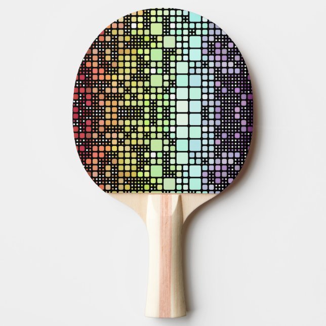 Raquette De Ping Pong Fierté Neurogenre Géométrique Groovy Funky Rétro (Devant)