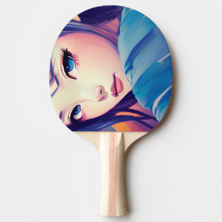 Raquette De Ping Pong Fille anime planche à roulettes Ai