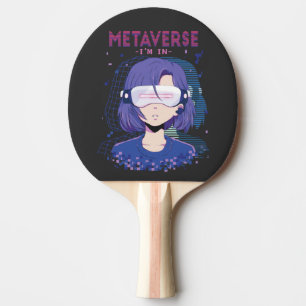 Raquette De Ping Pong Fille d'anime lunettes de réalité virtuelle Paddle