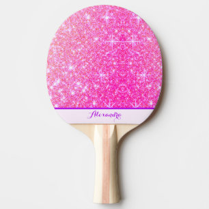 Raquette De Ping Pong Fille rose étincelle personnalisée
