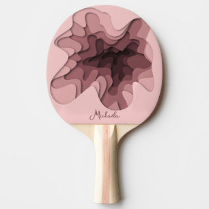 Raquette De Ping Pong Fille rose moderne personnalisée