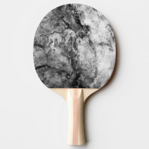 Raquette De Ping Pong Finition en marbre noir et blanc strié de fumée