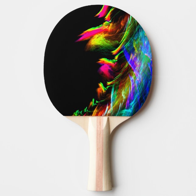Raquette De Ping Pong Flammes Neon des lumières de la Rave et la fête (Devant)