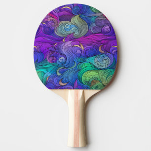 Raquette De Ping Pong Flèches arc-en-ciel colorées