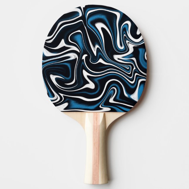 Raquette De Ping Pong Flèches bleues, noires et blanches (Devant)