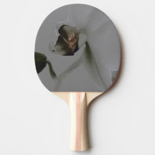 Raquette De Ping Pong Fleur artistique dans les tons gris