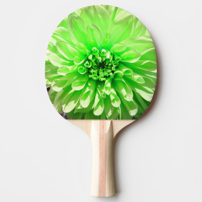 Raquette De Ping Pong Fleur Dahlia verte (Devant)