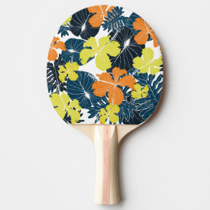 Raquette De Ping Pong Fleur de printemps : Vintage texture florale