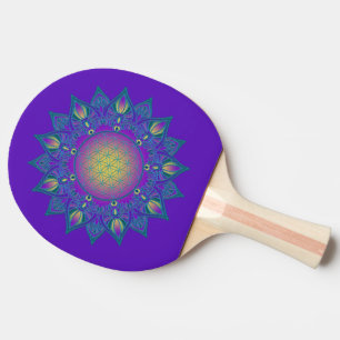 Raquette De Ping Pong Fleur De Vie - Mandala Indien 3