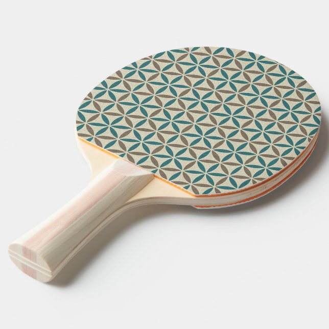 Raquette De Ping Pong Fleur de vie - motif de timbre - BG 1 (Devant Angle)