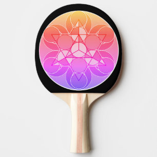Raquette De Ping Pong Fleur géométrique