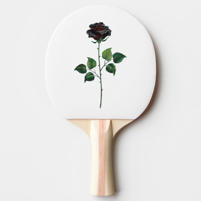 Raquette De Ping Pong Fleur rose noire (Devant)