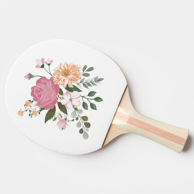 Raquette De Ping Pong Fleurs aquarelle (Côté)