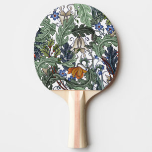 Raquette De Ping Pong Fleurs, art déco, moderne, sans soudure.