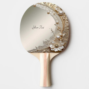 Raquette de Ping Pong Fleurs Blanches Modernes Per