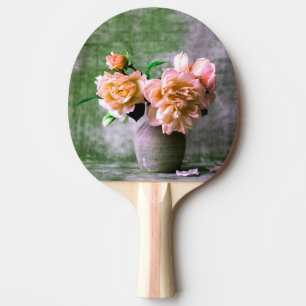 Raquette De Ping Pong Fleurs de corail en Vase gris rose orange