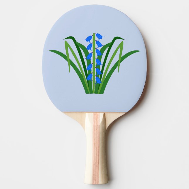 Raquette De Ping Pong Fleurs de Jacinthe Bleue Garçon Printemps (Devant)