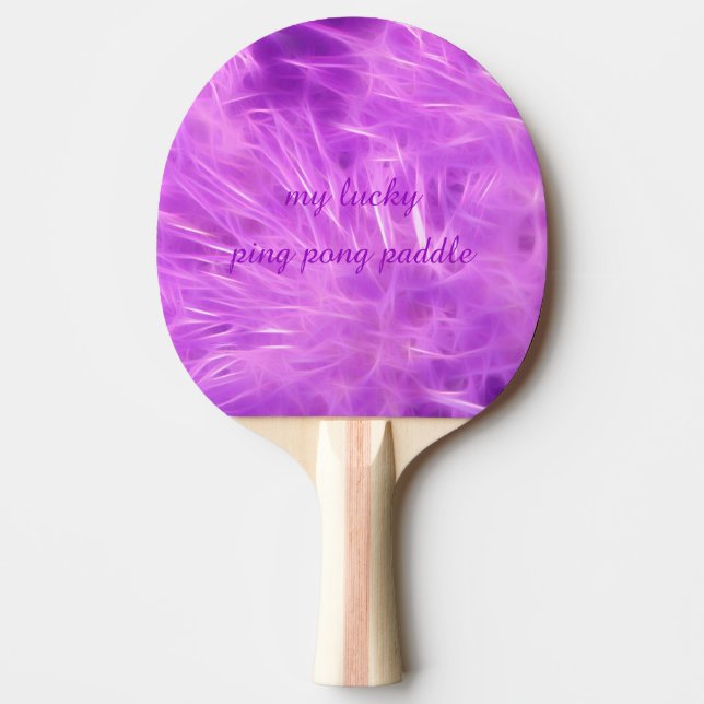 Raquette De Ping Pong Fleurs de teintes violettes transformées (Devant)