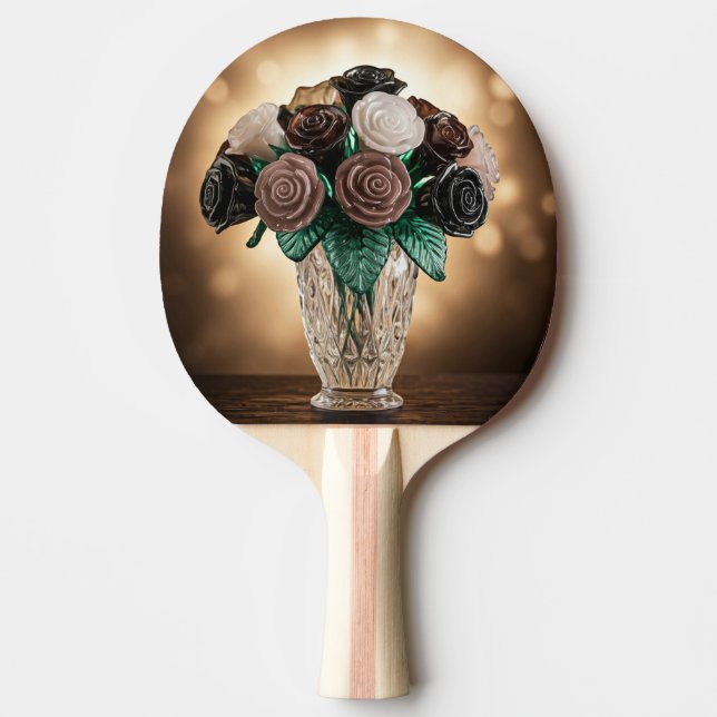 Raquette De Ping Pong Fleurs de verre (Devant)