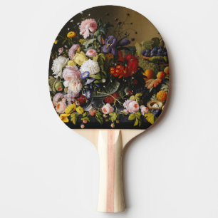 Raquette De Ping Pong Fleurs et fruits vintages