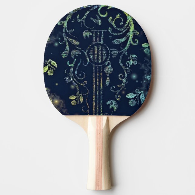 Raquette De Ping Pong Fleurs Guitare Art - Mélodie romantique - (Devant)