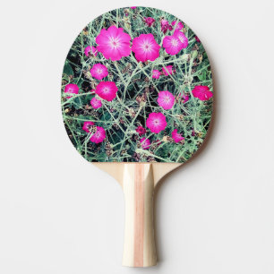 Raquette De Ping Pong Fleurs roses
