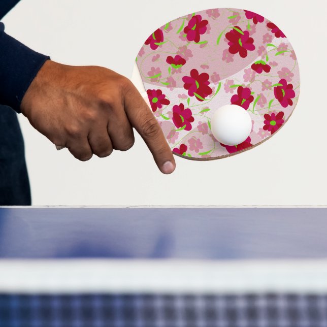 Raquette De Ping Pong Fleurs roses et rouges - Floral (Insitu)