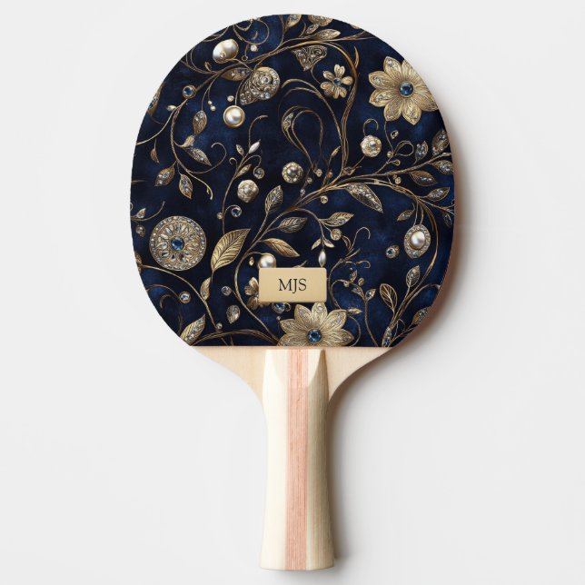 Raquette de ping pong florale personnalisée (Devant)