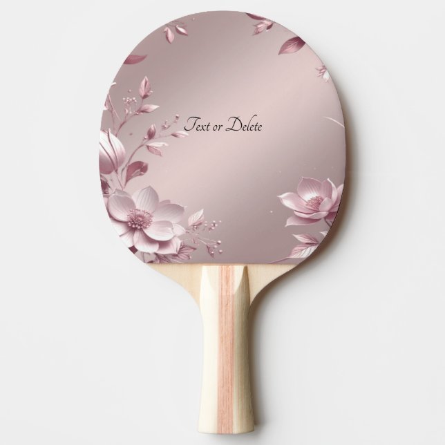 Raquette de ping pong florale rose (Devant)