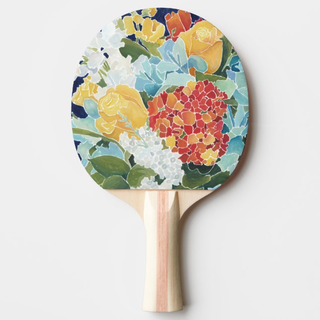 Raquette De Ping Pong Florals II de minuit (Devant)