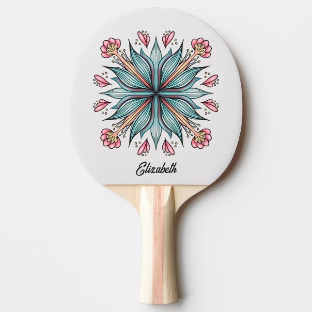 Raquette De Ping Pong Flore printanière : géométrique (Devant)