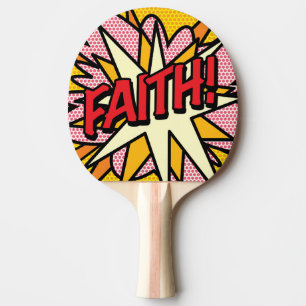 Raquette De Ping Pong Foi de l'art pop de la bande dessinée moderne cool