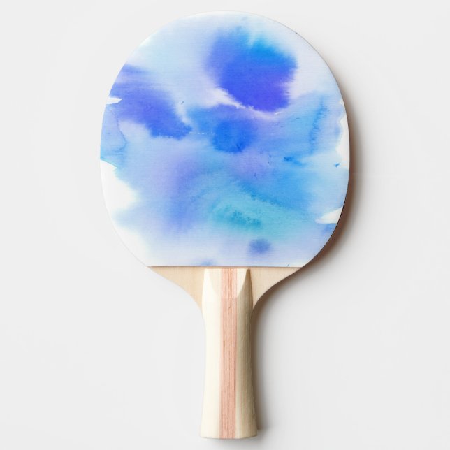 Raquette De Ping Pong Fond peint à la main d'aquarelle abstraite (Devant)