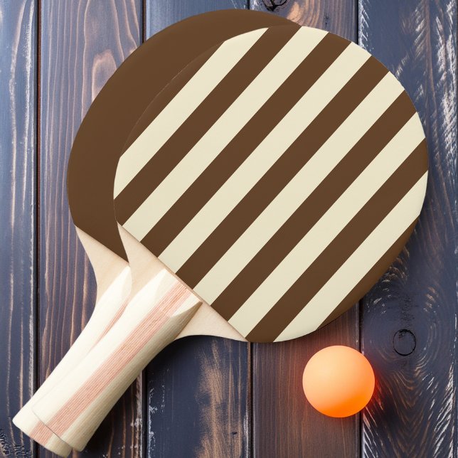 Raquette De Ping Pong Forêt profonde Brown Polo Striping et solide (Créateur téléchargé)