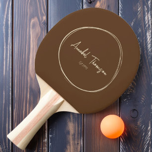 Raquette De Ping Pong Forêt Profonde de Style Moderne du Milieu du Siècl