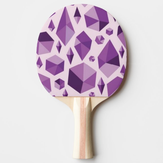 Raquette De Ping Pong Formes géométriques pourpres de bijou (Devant)