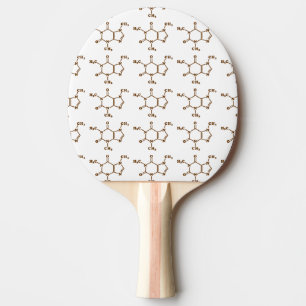 Raquette De Ping Pong Formule chimique moléculaire du café à la caféine