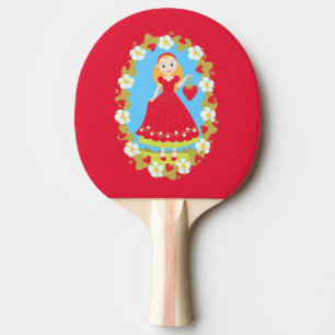 Raquette De Ping Pong Fraise Fête d'anniversaire fille