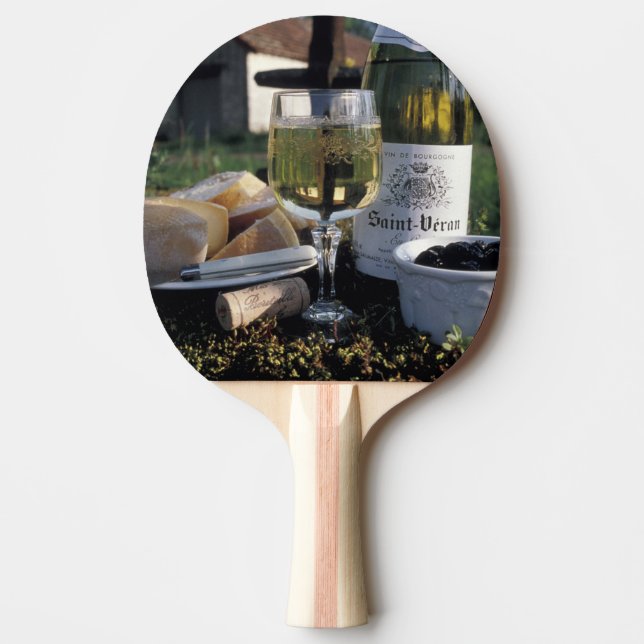 Raquette De Ping Pong France, Bourgogne, Chablis. Vin local et (Devant)