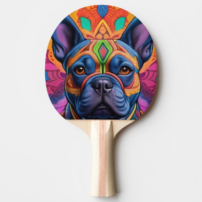 Raquette De Ping Pong Frenchie Fun Anniversaire Fantastique (Devant)